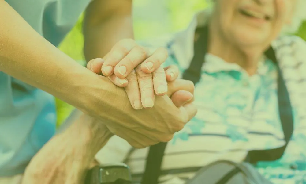 Supportive elderly care image from the website